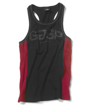Crazy rib top fr�n Gasp. A reverse rib top with a tight fit that shows all! GASP logo print at chest and reverse broken print along back neck.
