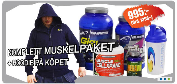 Muskelpaket med hoodie