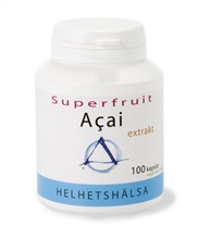 Acai fr�n Helhetsh�lsa. A�ai-extrakt inneh�ller en unik kombination av antioxidanter med sina speciella egenskaper.