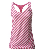 Alice Stripe Racerback fr�n R�hnisch Sportswear. Tr�ningstopp i sk�n mjuk microfiber. Har en l�s passform med mudd som g�r �ver h�ften. Superfint fall och silverlogo p� br�stet.