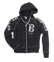 Aspen Rough Hoodie fr�n Better Bodies. Loose fit hoodie in American fleece. Flatlock stitches in contrast colour. 