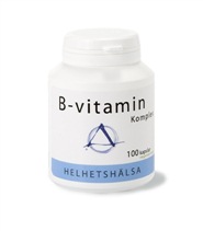 B-vitamin Komplex fr�n Helhetsh�lsa. En enda kapsel av Helhetsh�lsas B-vitamin Komplex t�cker dagsbehovet f�r samtliga B-vitaminer!