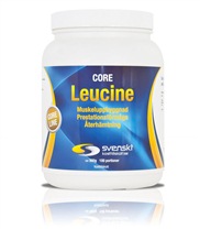 Core Leucine fr�n Svenskt Kosttillskott. Leucin �r den viktigaste aminosyran f�r muskeluppbyggnad.