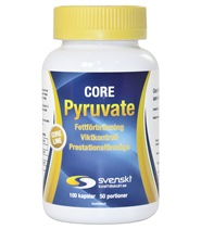 Core Pyruvate fr�n Svenskt Kosttillskott. Pyruvat ing�r i kroppens energibildande citronsyracykel som ansvarar f�r att bilda och anv�nda energi i kroppen.