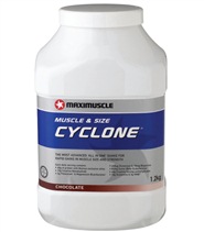 Cyclone fr�n Maximuscle. Inneh�ller en suver�n blandning av vassleprotein och n�rings�mnen som kroppen beh�ver n�r du tr�nar h�rt!