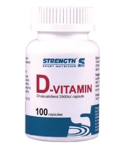 D-Vitamin fr�n Strength. Strength D-vitamin inneh�ller endast vitamin D-3, vilket �r den effektivaste formen av D-vitamin.