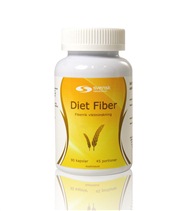 Diet Fiber fr�n Svensk H�lsokost. Fibertillskottet f�r dig som vill g� ner i vikt h�lsosamt! Diet Fiber inneh�ller m�ttande fiber i praktiska kapslar.