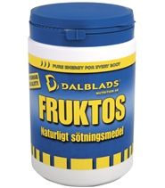 Fruktos fr�n Dalblads. Fruktos �r ett naturligt s�tningsmedel f�r l�ng och j�mn energitillf�rsel