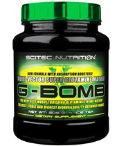 G-Bomb fr�n Scitec. En "superbomb" av glutamin i olika kemiska former f�r b�sta biotillg�nglighet.