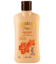 High Prot. Sun Lotion fr�n Hawaiian Tropic. Hawaiian sollotions med h�gt solskydd finns i SF30 lotion.