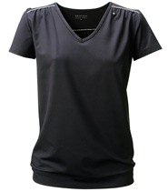 Kajsa Stripe Loose Tee fr�n R�hnisch Sportswear. V-ringad tee i l�sare modell.