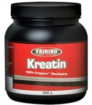 Kreatin Monohydrat fr�n Fairing. Mikroniserat kreatin mononohydrat med r�varan Creapure