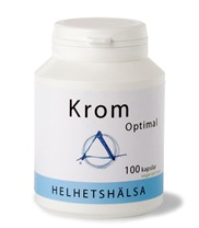 KromOptimal fr�n Helhetsh�lsa. Krom �r k�nt f�r att f�r att kunna �ka kroppens k�nslighet f�r insulin och bidrar till att kontrollera kroppens blodsockerbalans