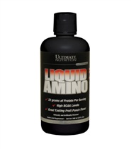 Liquid Amino fr�n Ultimate Nutrition. Flytande h�gkvalitativa aminosyror i en l�ttillg�nglig flytande form.