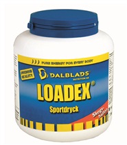 Loadex fr�n Dalblads. �terh�mtningsdryck utvecklad f�r uppladdning under och efter tuffa tr�ningspass