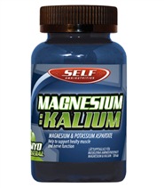 Magnesium-Kalium fr�n Self Omninutrition. Kombination av muskel�kande mineraler som reglerar muskel- sammandragningar under fysisk anstr�gning