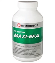 Maxi EFA fr�n Maximuscle. Maxi-EFA �r en blandning av omega-3 och GLA f�r h�lsa, viktminskning och fysisk utveckling