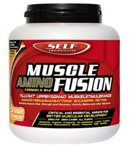 Muscle Amino Fusion fr�n Self Omninutrition. Unik sammans�ttning med essentiella aminosyror och tillv�xtfaktorer