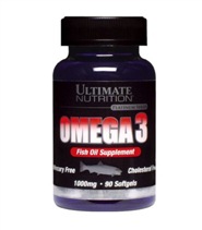 Omega 3        fr�n Ultimate Nutrition. Naturlig fiskolja av bra kvalitet. Inneh�ller de nyttiga fettsyrorna EPA och DHA.