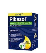 Pikasol D3 fr�n Axellus. Ett h�gkoncentrerat omega-3-fettsyretillskott med tillsatt vitamin D3!