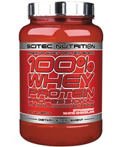 100% Whey Protein Professional fr�n Scitec. H�gv�rdigt vassleproteinkoncentrat med h�gt biologiskt v�rde.