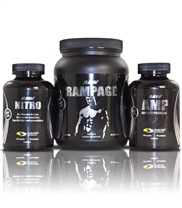 The RAW Stack från Svenskt Kosttillskott. Detta paket innehåller RAW Pumped Rampage, Raw Nitro och RAW Amp. För brutala träningspass.