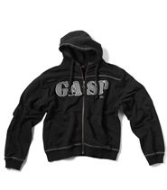 Rough Hoodie fr�n Gasp. The raw look is very significant for this hoodie, raw edges all over and a huge GASP application.