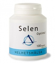 SelenOptimal fr�n Helhetsh�lsa. SelenOptimal inneh�ller 100 mikrogram organisk selen per kapsel och �r ett l�ttupptagligt mineraltillskott.