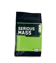 Serious Mass fr�n Optimum Nutrition. Varje portion ger dig 1250 kcal och rekommenderas speciellt till personer som har mycket sv&aring;rt att g&aring; upp i vikt.