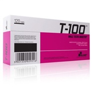T-100 fr�n Olimp. T-100 hj�lper till att uppr�tth�lla kroppens hormonniv�er vilket �r viktigt f�r muskeluppbyggnad.
