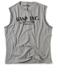 Utility s/l tank fr�n Gasp. Utility sleeveless is equipped with a massive print at front, raw edges