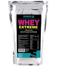 Whey Extreme fr�n Strength. Whey Extreme �r en blandning mellan vassleprotein isolat och cross flow filtrerat vassleprotein.