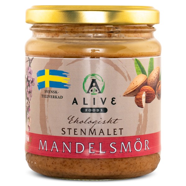 Alive Foods Stenmalet Mandelsmör 260 g