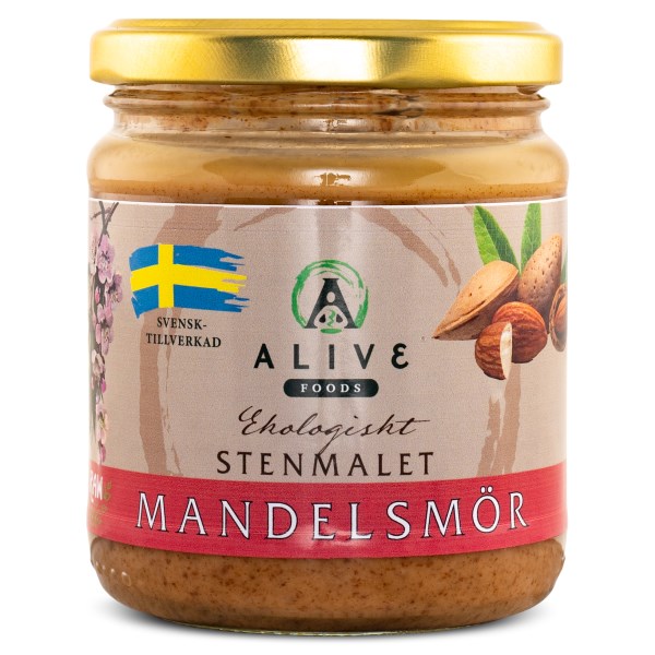 Alive Foods Stenmalet Mandelsmör 260 g