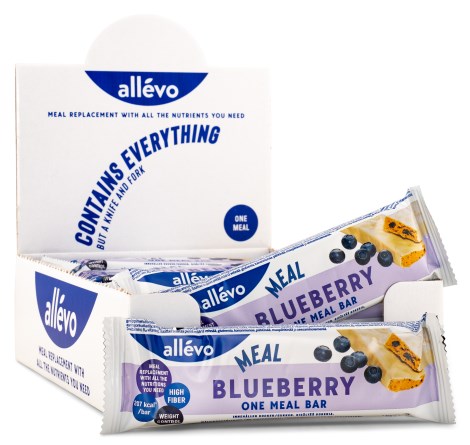 Miniatyrbild Allevo One Meal Bar, Blueberry, 20-pack
