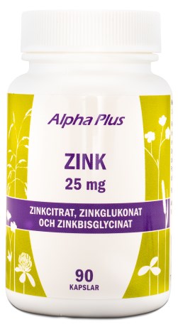 Miniatyrbild Alpha Plus Zink 25 mg, 90 kaps