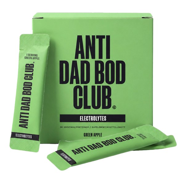 AntiDadBodClub Electrolytes, Green Apple, 30 doser