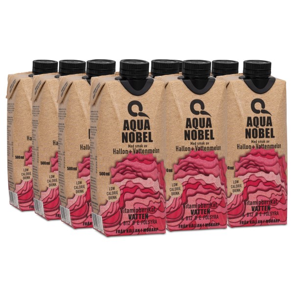 Aqua Nobel Vitaminberikat Källvatten Alive, Hallon & Vattenmelon, 12-pack