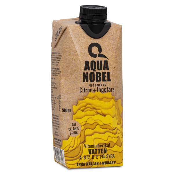 Aqua Nobel Vitaminberikat Källvatten Alive, Citron & Ingefära, 500 ml