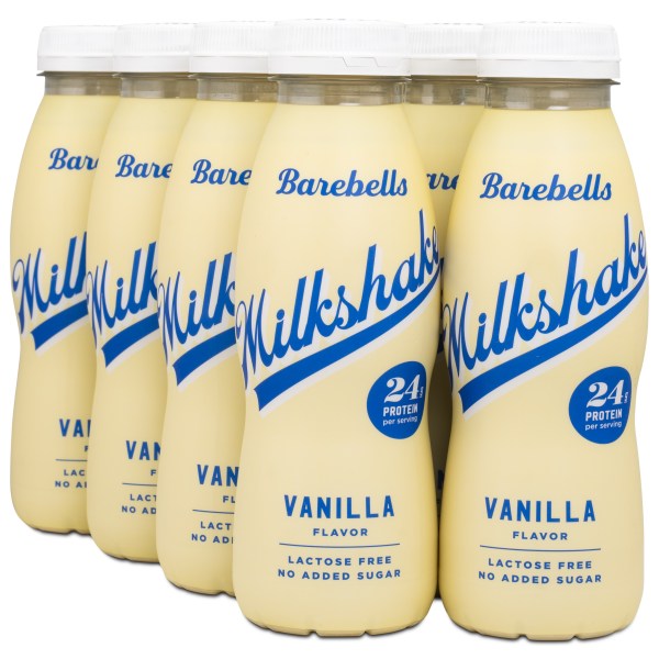 Barebells Milkshake, Vanilla, 8-pack | Träningstillskott - Efter Träning - Färdiga proteinshakes | Gymkraft