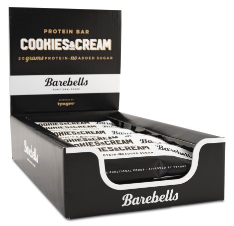 Miniatyrbild Barebells Protein Bar, Cookies & Cream, 12-pack