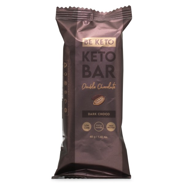 BeKeto KETO Bar, Double chocolate, 40 g | Livsmedel - Färdiga mål & Mellanmål - Dietmål | Gymkraft