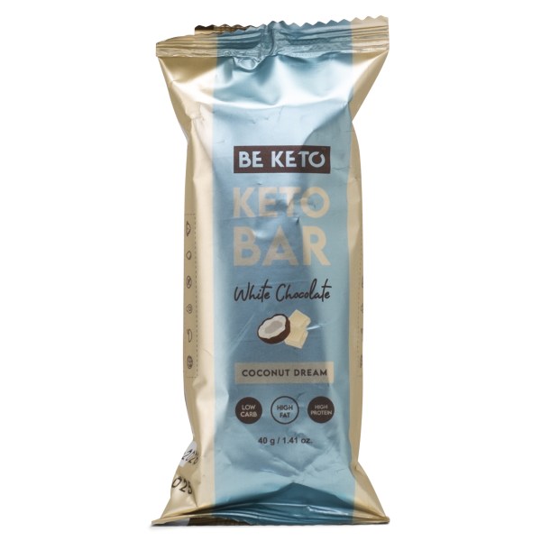BeKeto KETO Bar, Tropical Coconut, 40 g | Livsmedel - Färdiga mål & Mellanmål - Dietmål | Gymkraft