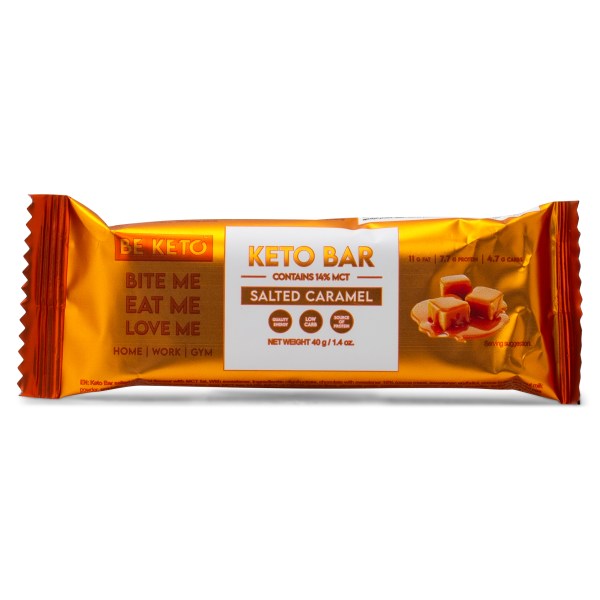 Beketo KETO Bar Soft, Chocolate covered Salted Caramel, 40 g | Livsmedel - Färdiga mål & Mellanmål - Dietmål | Gymkraft