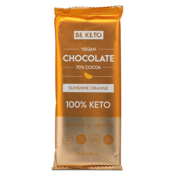 BeKeto KETO Chocolate, Sunshine Orange, 80 g | Diet - Keto | Gymkraft