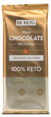 Miniatyrbild BeKeto KETO Chocolate, Chrunchy Almond, 80 g