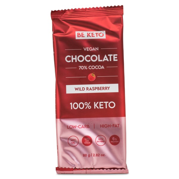 BeKeto KETO Chocolate, Wild Raspberry, 80 g | Diet - Keto | Gymkraft