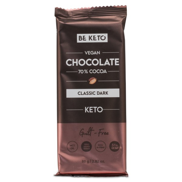 BeKeto KETO Chocolate, Original Dark, 80 g | Diet - Keto | Gymkraft