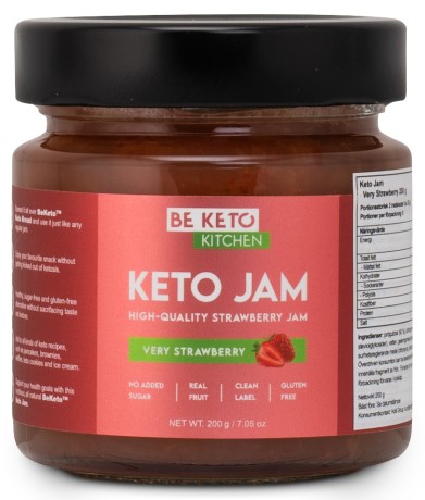 Miniatyrbild BeKeto KETO Jam, Very Strawberry, 200 g