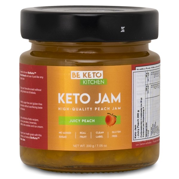 BeKeto KETO Jam, Juicy Peach, 200 g | Livsmedel - Till Skafferiet - Sylt | Gymkraft